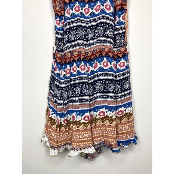 American Eagle Outfitters Romper Women Medium Geometric Flowy Y2K Shortalls - Picture 6 of 12